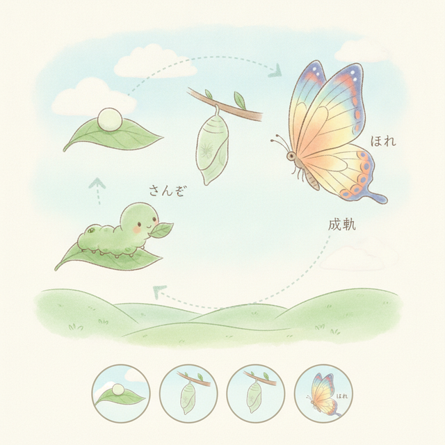 さなぎから成虫へ — 完全変態