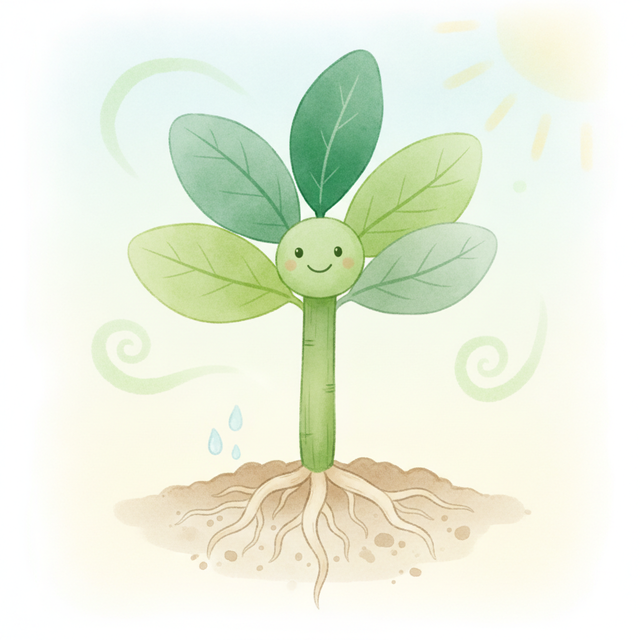 植物の体は3つの部分に分かれる