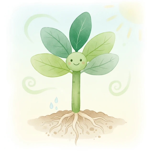 植物の体は3つの部分に分かれる