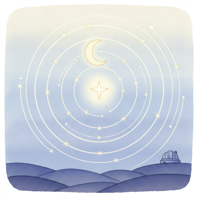 星も動いて見える