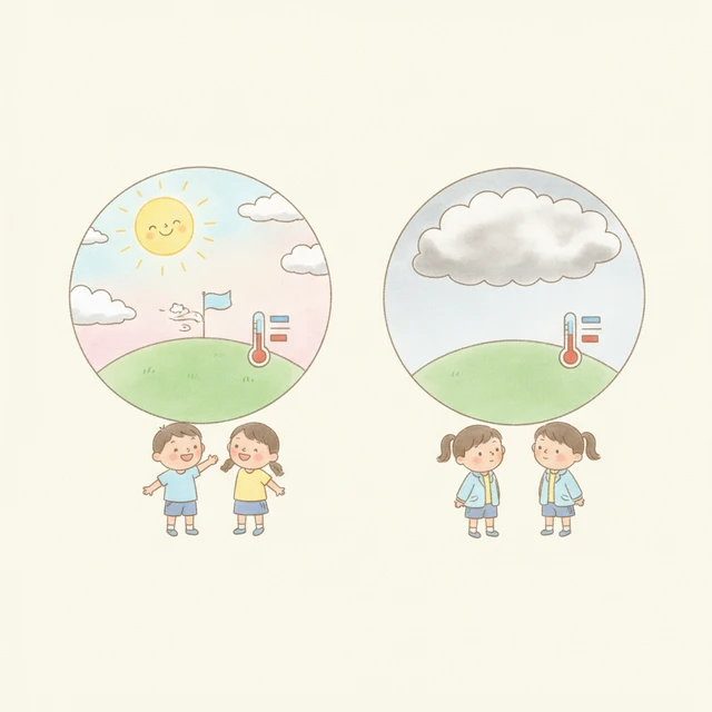 天気と気温の関係