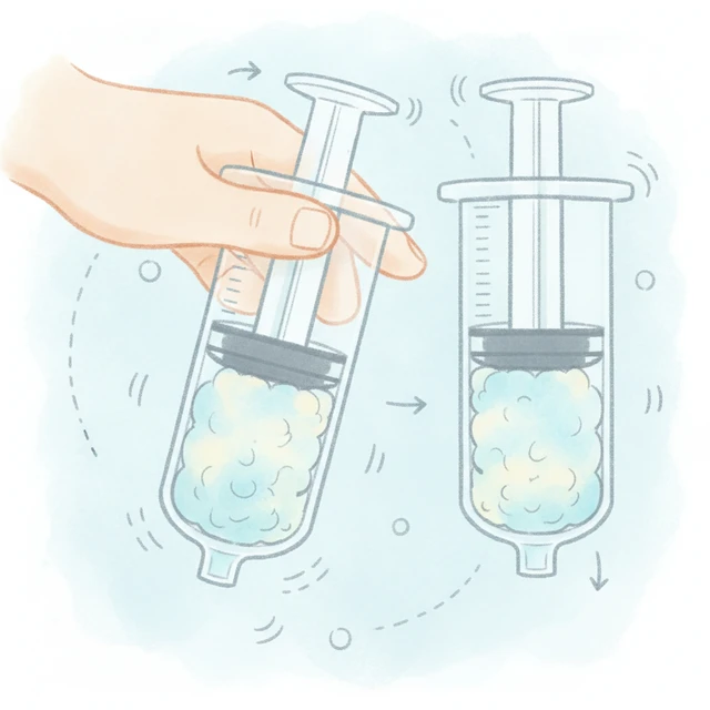 空気は押し縮められる