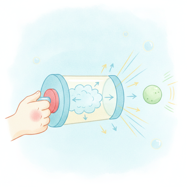 空気でっぽうのしくみ