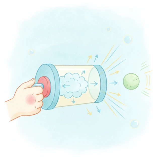 空気でっぽうのしくみ