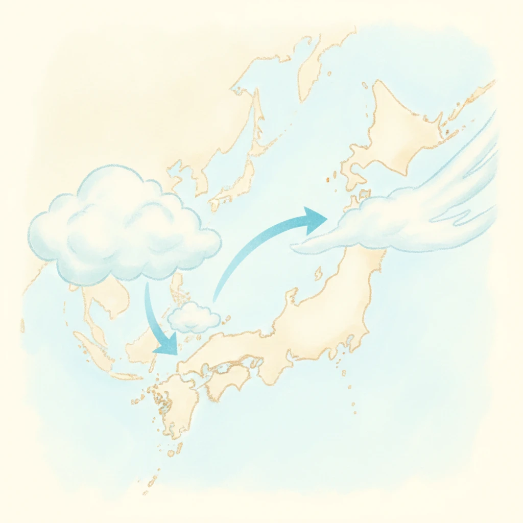 日本の天気の動き方
