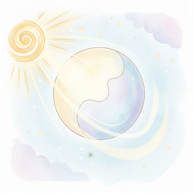 月は太陽の光で光っている